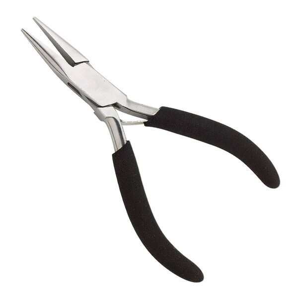 Pliers, chain-nose, stainless steel and foam, black, 5 inches. Sold individually. image number 0