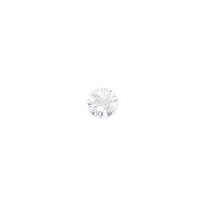 Gem, "Skyrocket Cut," cubic zirconia, clear, 6.5mm faceted round, Mohs hardness 8-1/2. Sold individually.