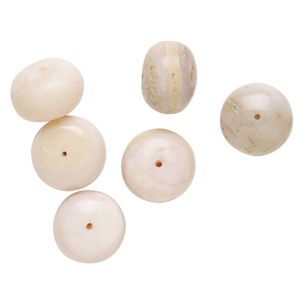 Pink opal 1pkg6, rondelle bead natural 15x11mm-17x14mm image number 0