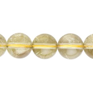 Quartz 1pkg1, round bead 15.5-16 inch 12mm