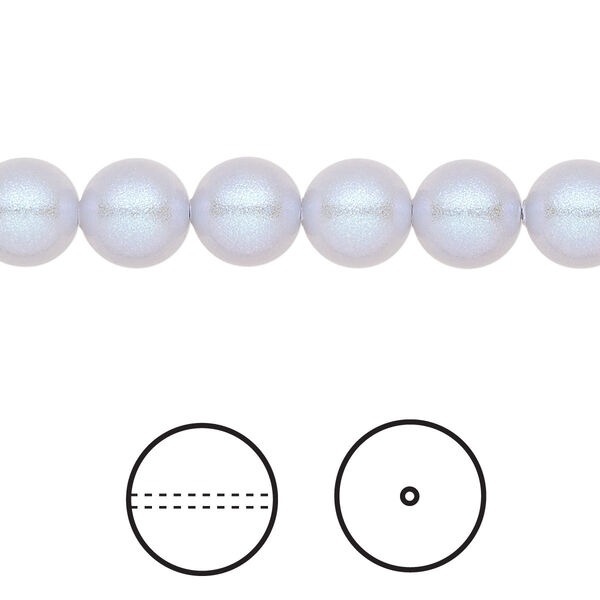 Pearl 50pk iridescent dreamy blue, Crystal Passions® 8mm round 5810 image number 0