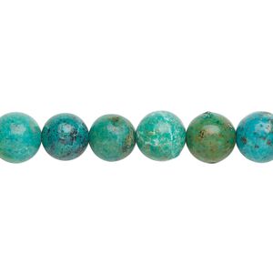 Turquoise 1pkg1, round bead 15.5-16 inch 8mm
