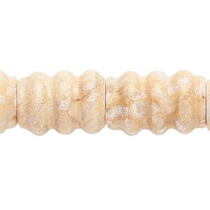 Riverstone 1pkg1, carved tube bead 15.5-16 inch 15x11mm-20x13mm
