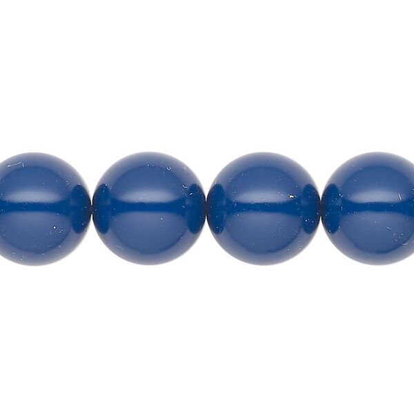 Pearl 30pk navy blue, Preciosa Czech crystal 12mm round image number 0