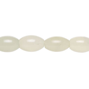New "jade" 1pkg1, oval bead natural, 15 inch 12x8mm-13x9mm