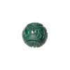 Malachite 1pkg1, hand-cut carved round bead natural 16mm image number 0