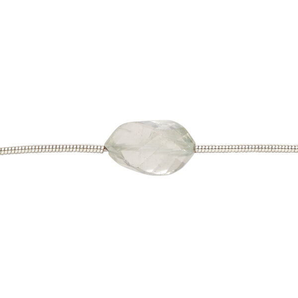 Green quartz 1pkg6, hand-cut faceted twisted oval bead 12x8mm-15x10mm image number 0