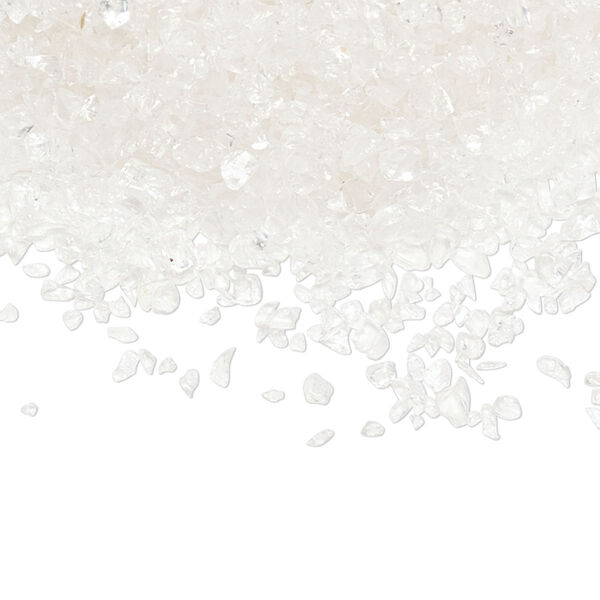 Inlay chip, quartz crystal (natural), mini undrilled chip, Mohs hardness 7. Sold per 50-gram pkg. image number 0