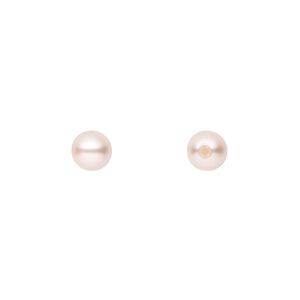 Pearl 10pk rosaline, Preciosa Czech crystal 6mm half-drilled round