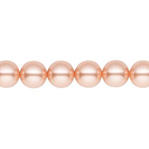 Pearl 250pk rose peach, Swarovski® 8mm round 5810