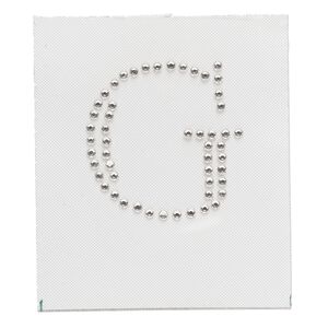 Iron-on transfer 1pk crystal clear, Preciosa Czech crystal 33.5x33mm "G"