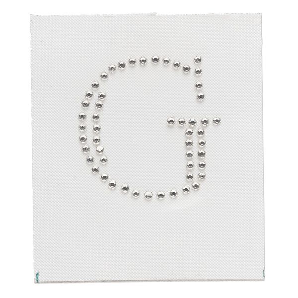 Iron-on transfer 1pk crystal clear, Preciosa Czech crystal 33.5x33mm "G" image number 0