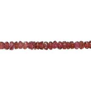 Rhodolite garnet 1pkg1, hand-cut tumbled faceted rondelle bead, 13 inch 3x2mm-4x3mm