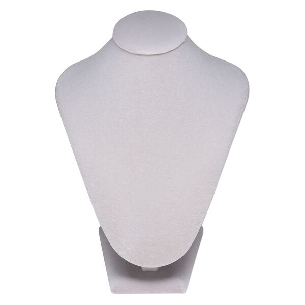 Display, necklace, velveteen and steel, grey, 9 x 7 x 5 inches. Sold individually. image number 0