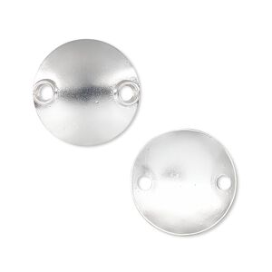 Link, Hill Tribes, silver-plated brass, 17mm domed round. Sold individually.