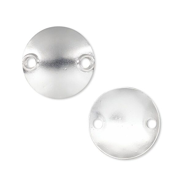 Link, Hill Tribes, silver-plated brass, 17mm domed round. Sold individually. image number 0