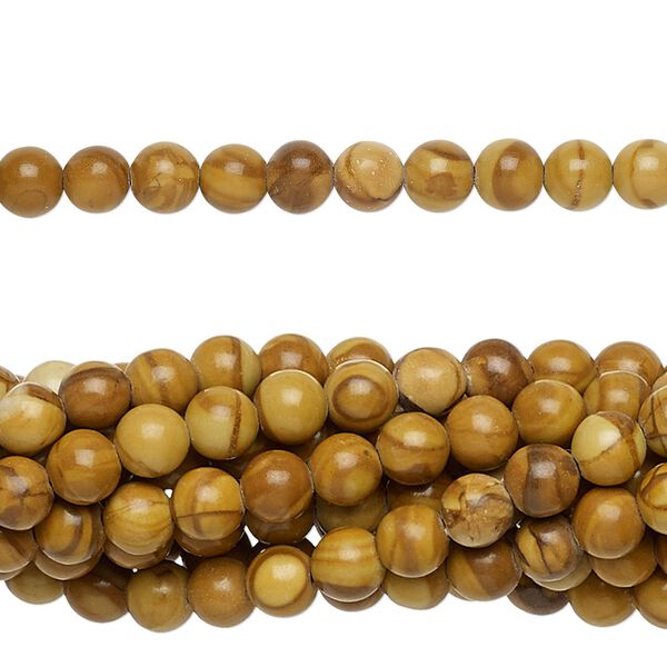 Tigerskin "jasper" 1pkg10, round bead natural 15.5-16 inch 4mm image number 0