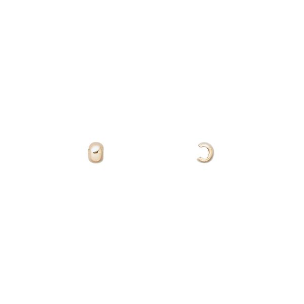 Crimp cover, 12Kt gold-filled, 2.5mm. Sold per pkg of 100. image number 0