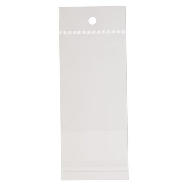 Bag, Clean-Vu®, plastic, clear, 3x2 inches with hole. Sold per pkg of 1,000. image number 1