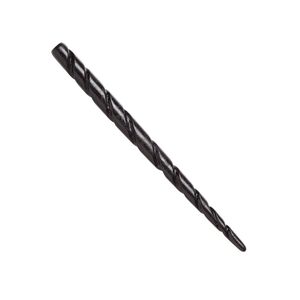 Hair stick, bone (dyed), black, 4-1/2 inches with twist, end-drilled. Sold per pair.