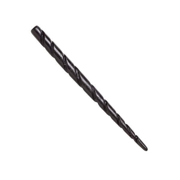 Hair stick, bone (dyed), black, 4-1/2 inches with twist, end-drilled. Sold per pair. image number 0