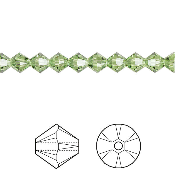 Bead 720pk peridot, Swarovski® ReCreated™ 5mm XILION bicone 5328 image number 0