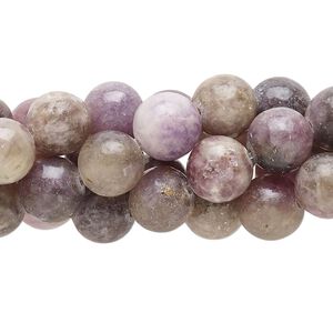 Quartz mix 1pkg10, round bead natural 15.5-16 inch 8mm