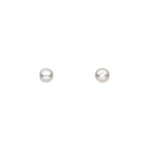 Bead 1pkg10 silver-plated, 4mm round, brass / satin