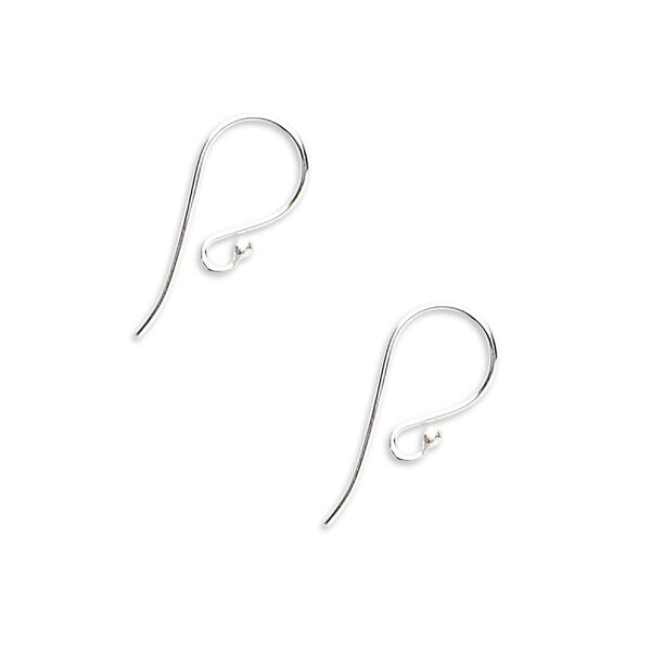 Ear wire fishhook 1pkg6 sterling silver, 11mm / 1.5mm ball / open loop, 21 gauge 3 pair image number 0