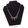 Display, necklace, flocked cardboard, 9 x 8 x 4-3/4 inches locking easel. Sold per pkg of 6. image number 2