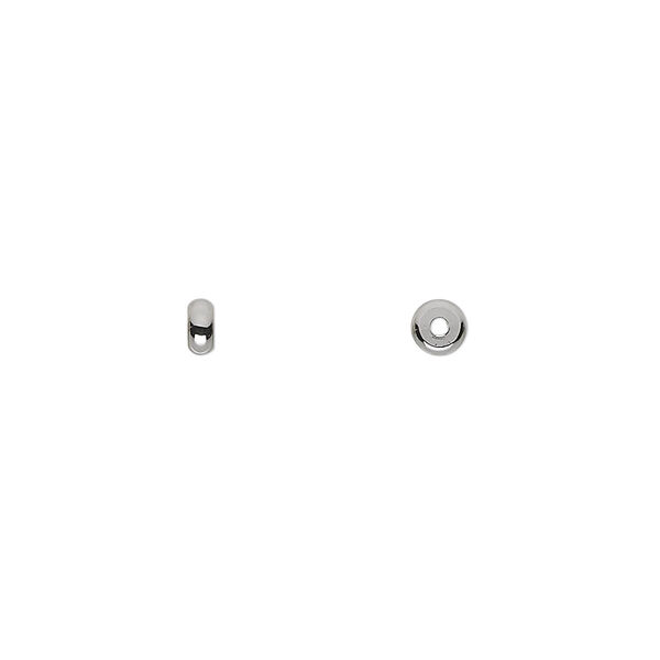 Bead, gunmetal-plated brass, 4x2mm heishi. Sold per pkg of 100. image number 0