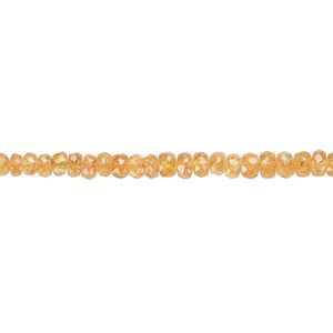 Spessartite garnet 1pkg1, hand-cut faceted rondelle bead natural 8 inch graduated 3x2mm-5x3mm