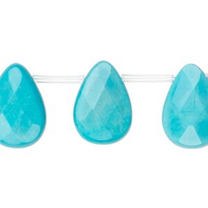 Magnesite 1pkg1, top-drilled teardrop bead 15.5-16 inch 18x13mm