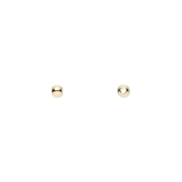 Bead, 14Kt gold, 3mm seamless round. Sold per pkg of 20. image number 0