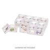 Storage box, plastic, clear and white, 1-inch square. Sold per pkg of 12. image number 0