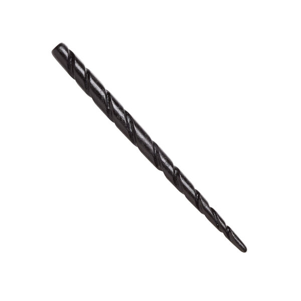 Hair stick, bone (dyed), black, 4-1/2 inches with twist, end-drilled. Sold per pair. image number 0