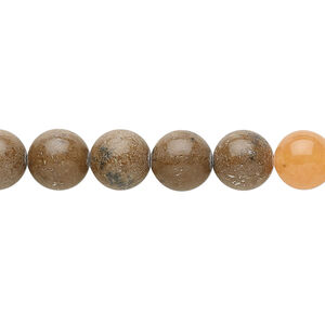 Multi-gemstone / glass 1pkg1, round bead 15.5-16 inch 8mm