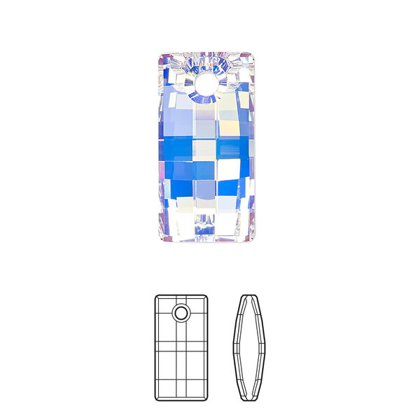 Drop 1pk crystal AB, Crystal Passions® 20x10mm pendant urban 6696 image number 0