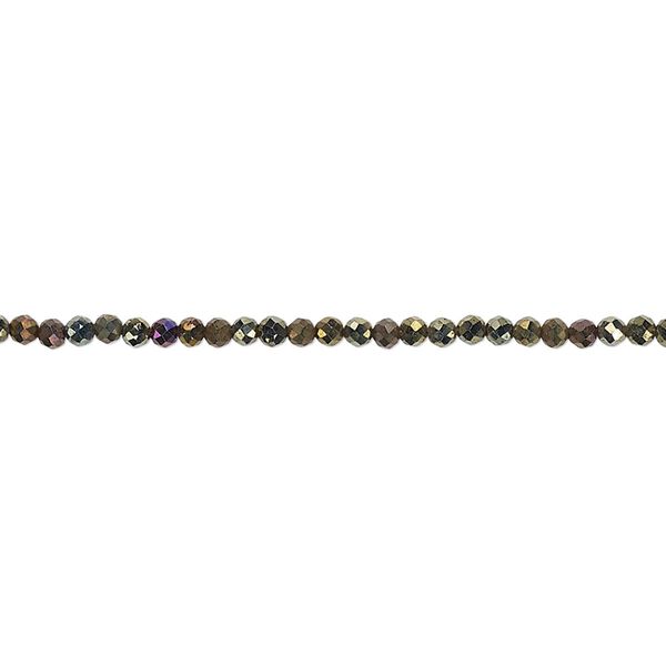 Black spinel 1pkg1, hand-cut faceted rondelle bead 12 inch 2mm image number 0