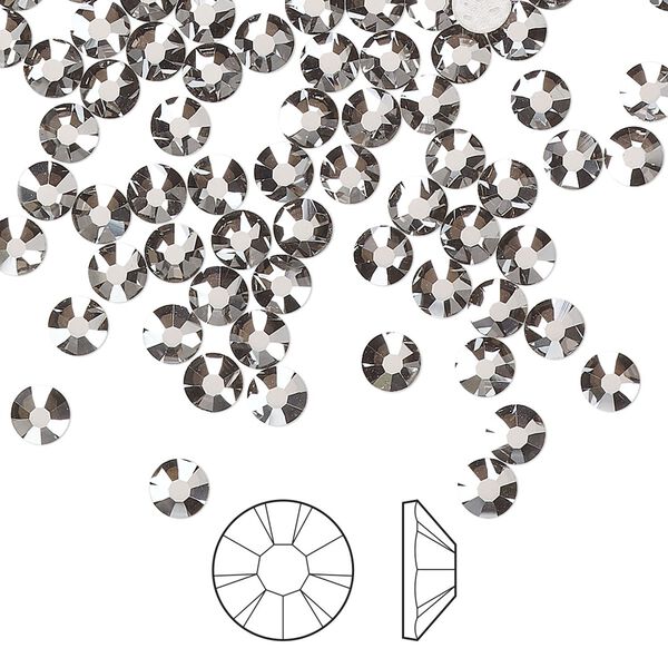 Flat back 144pk crystal Biarritz foil back, Preciosa MAXIMA Czech crystal hotfix rhinestone 3.8-4mm chaton rose round SS16 image number 0