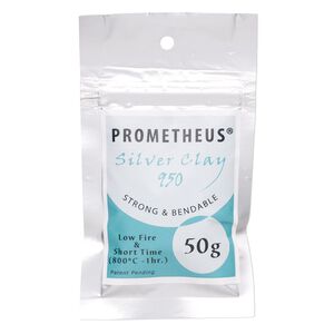 Prometheus® silver clay, low fire and short time. Sold per 50-gram pkg.