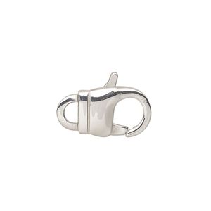 Clasp lobster claw 1pkg1, 16x11mm, stainless steel 1-strand