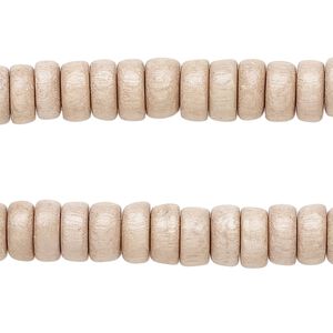 Taiwanese cheesewood 1pkg2, hand-cut rondelle bead 15.5-16 inch medium tan 8x4mm