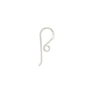 Ear wire fishhook 1pkg6 sterling silver, 11mm / open loop, 20 gauge 3 pair
