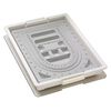 Organizer, Bead Storage Solutions™ Work In Progress Tray™, plastic / polystyrene / polypropylene, clear / off-white / grey, 13-3/4 x 10-1/2 x 2 inches with 12 x 9 x 3/4 inch bead board. Sold per 4-piece set. image number 1