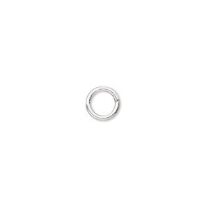 Jump ring, sterling silver-filled, 7mm soldered round, 5.1mm inside diameter, 18 gauge. Sold per pkg of 100.