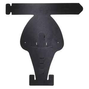 Display, foldable, necklace and earring, acrylic, flocked black, 6-1/4 x 6 x 2-1/4 inches assembled. Sold per pkg of 2.