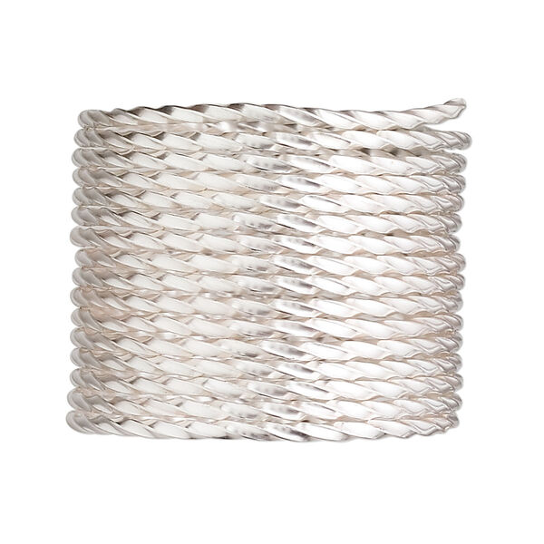 Wire, sterling silver, full-hard, twisted square, 16 gauge. Sold per pkg of 5 feet. image number 0