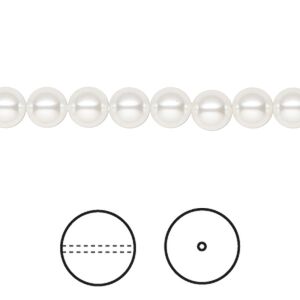 Pearl 50pk moonlight, Crystal Passions® 6mm round 5810