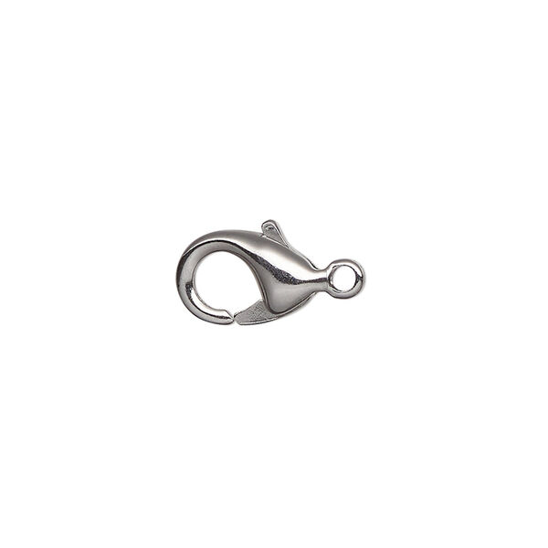 Clasp, lobster claw, gunmetal-plated brass, 11.5x8mm. Sold per pkg of 10. image number 0